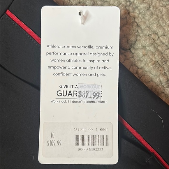 Athleta Black Pants with Red Accent stripes - Picture 4 of 9